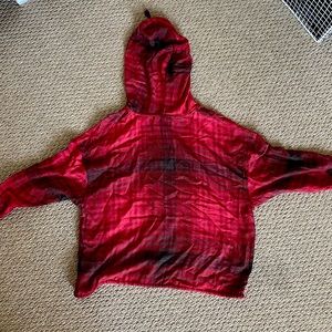 urban outfitters plaid red and black pull over.